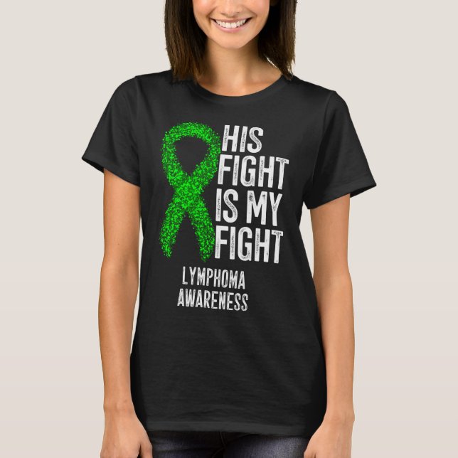 T-shirt Cancer du Sang Sa lutte est mon combat Lymphoma Aw (Devant)