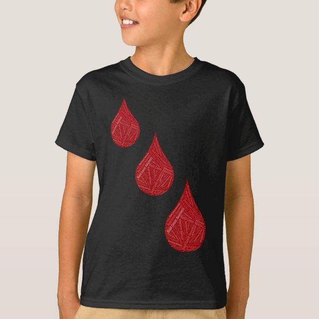T-shirt Cancer du sang Sensibilisation au cancer du sang (Devant)
