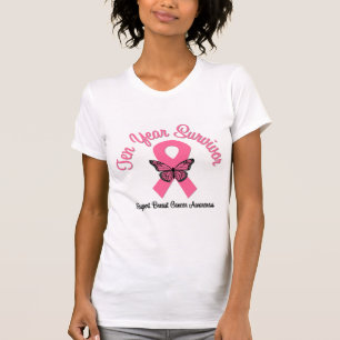 T-shirt Cancer du sein 10 ans Survivant