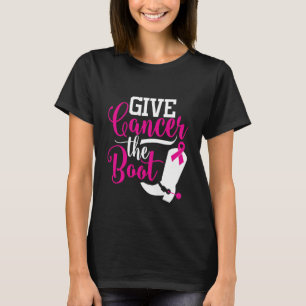 T-shirt Cancer du sein  Donner le cancer au garçon de bott