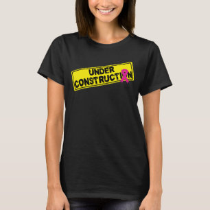 T-shirt Cancer du sein drôle en construction Ruban rose