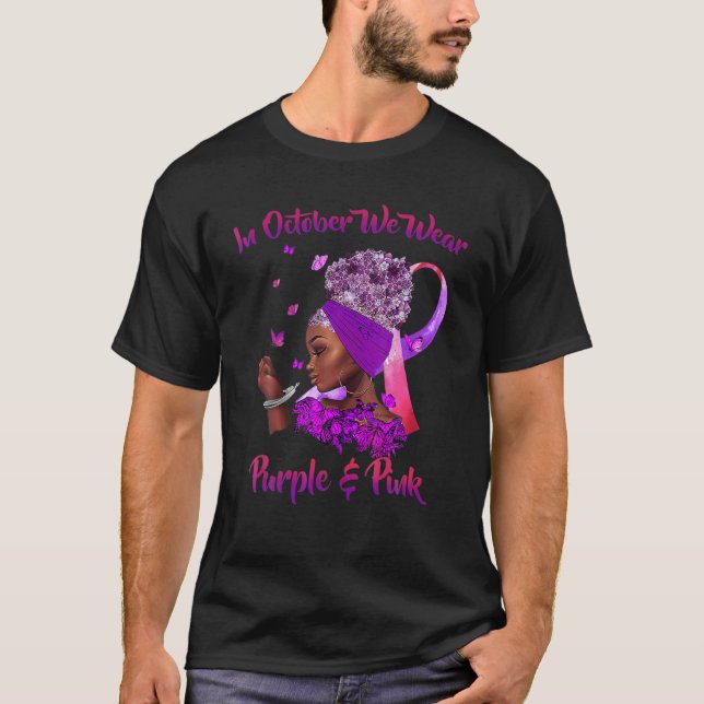 T-shirt Cancer Du Sein Et Sensibilisation À La Violence Do (Devant)