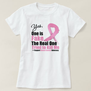 T-shirt Cancer du sein faux