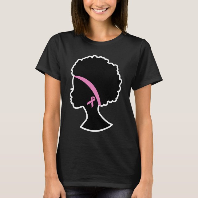 T-shirt Cancer du sein Femmes noires, Africain-Américain (Devant)