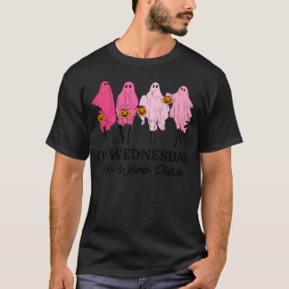 T-shirt Cancer Du Sein Mercredi Nous Portons Halloween Ros