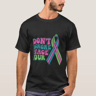 T-shirt Cancer du sein métastatique Ne pas ignorer la quat