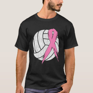 T-shirt Cancer du sein Pink Ribbon Volleyball Sensibilisat