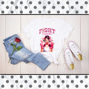 T-shirt Cancer du sein rose et relativement floral