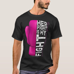 T-shirt Cancer Du Sein Sa Lutte Est Ma Lutte Boxe Rose Gl