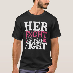 T-shirt Cancer du sein Son combat est mon combat