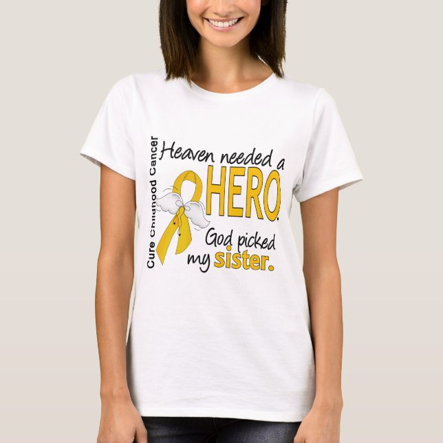T-shirt Cancer nécessaire d'enfance de soeur de héros de (Devant)