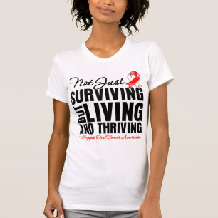T-shirt Cancer oral pas simplement survivant mais vivant