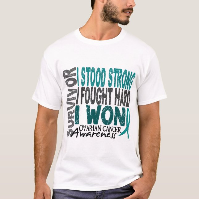 T-shirt Cancer ovarien du survivant 4 (Devant)