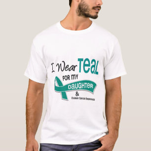 T-shirt Cancer ovarien JE PORTE TEAL POUR MA FILLE 42