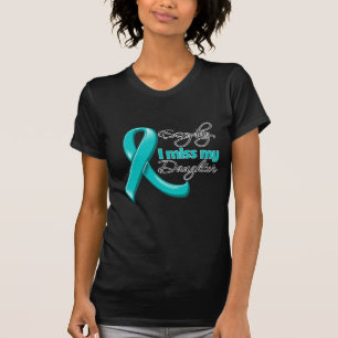 T-shirt Cancer ovarien quotidien de Mlle My Daughter d'I