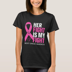 T-shirt Cancer Son combat est mon combat cancer du sein de