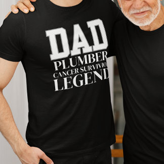 T-shirt Cancer Survivant Papa, Plumber Père Don, Survivant