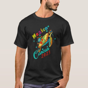 T-shirt Cancun Mexique Tie Dye Tortue de Mer Famille Vêtem