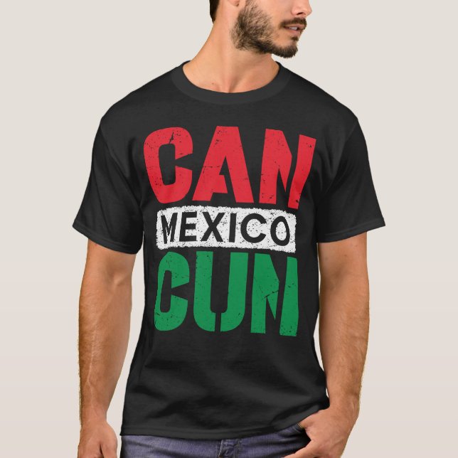 T-shirt Cancun Mexique Vacances Souvenir 2023 Bech été (Devant)