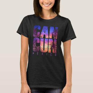 T-shirt Cancun Plage Mexico Vacances d'été Correspondance 