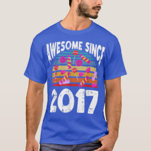 T-shirt Candy Awesome depuis 2017 4ème anniversaire 4 ans