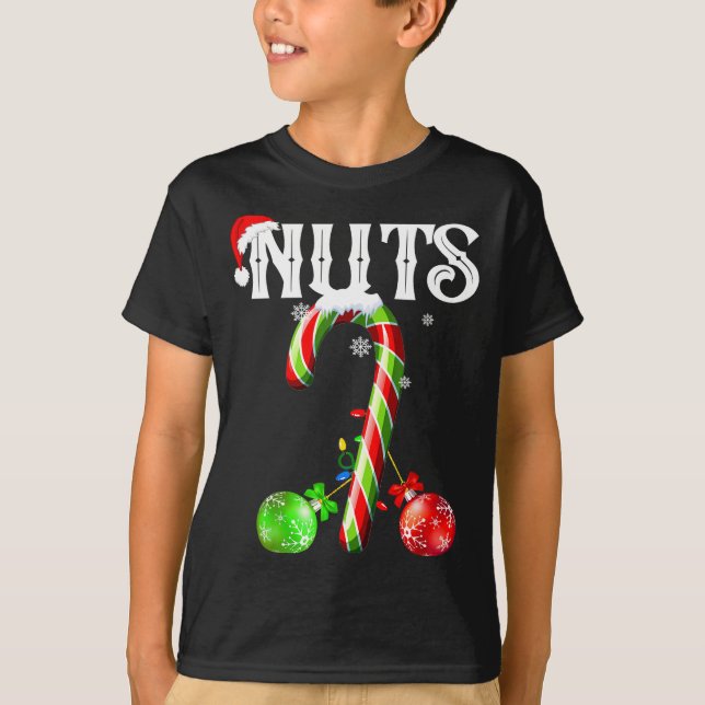 T-shirt Candy Cane Chest Nuts Couples Funny Chestnuts Xmas (Devant)