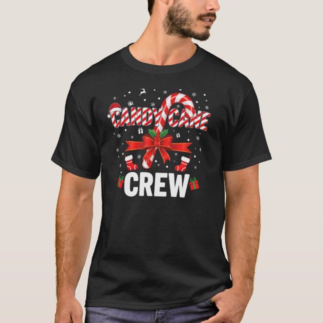 T-shirt Candy Cane Crew Funny Christmas Holiday Shirt with (Devant)