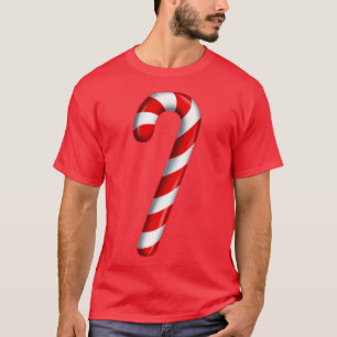 T-shirt Candy Cane Merry and Bright Red and White Candy Co