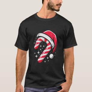 T-shirt Candy Cane Merry and Bright Red and White Candy Co