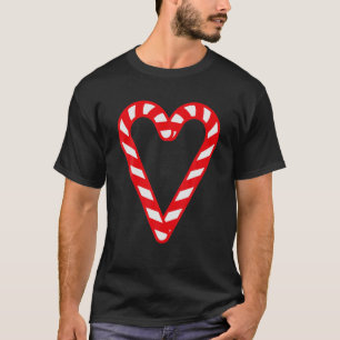 T-shirt Candy Cane Merry and Bright Red and White Candy Co