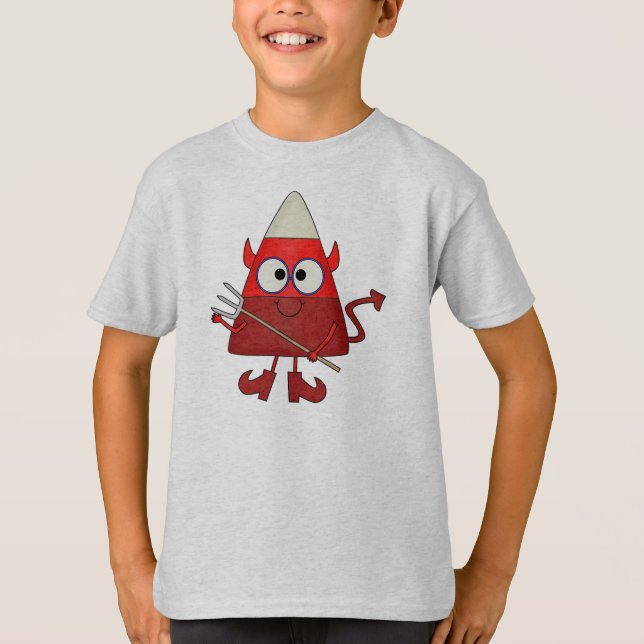 T-shirt Candy Corn Devil Halloween (Devant)