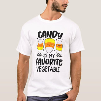 T-shirt Candy Est Mon Favori Végétal Corn Candy Hallowee