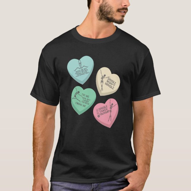 T-shirt Candy Heart Anti Valentines Day (Devant)
