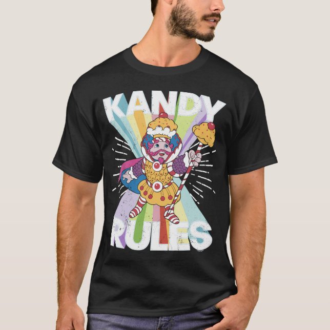 T-shirt Candy Land Kandy Règles Rainbow King Kandy (Devant)