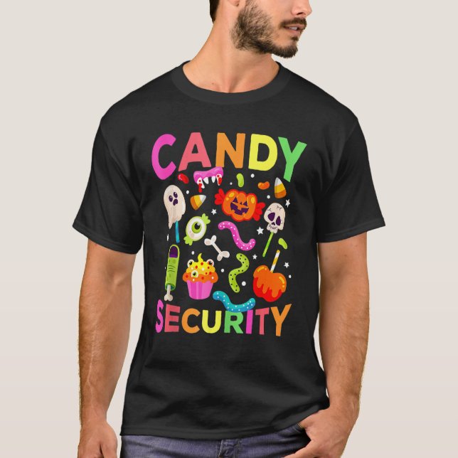 T-shirt Candy Security Halloween Costume (Devant)