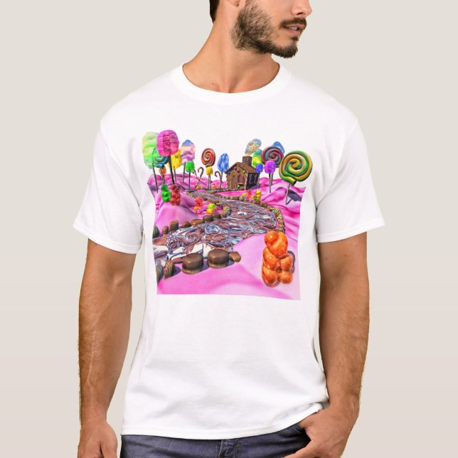 T-shirt Candyland rose (Devant)