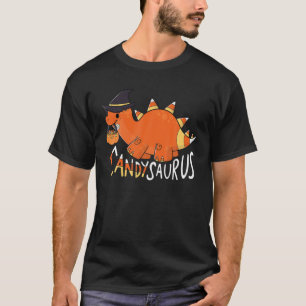 T-shirt Candysaurus Cute Dinosaur Candy Corn Halloween