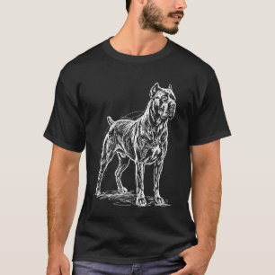 T-shirt Cane Corso dessin au trait Mastiff italien