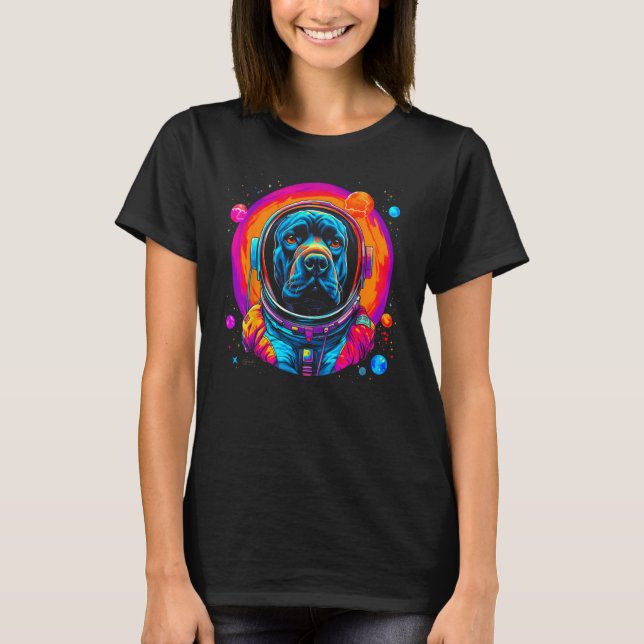 T-shirt Cane Corso Dog Astronaut in Space (Devant)