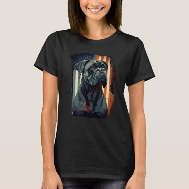 T-shirt Cane Corso Italian Mastiff Dog Patriotic USA Ameri (Devant)