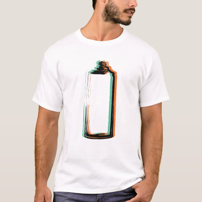 T-shirt Canettes de peinture Abstrait Spray (Devant)