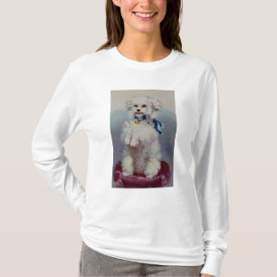 T-shirt Caniche avec le ruban bleu