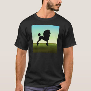 T-shirt Caniche standard de champ herbeux