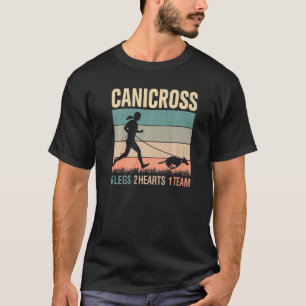 T-shirt Canicross 6 Jambes 2 Coeurs 1 Chien de l'équipe Co