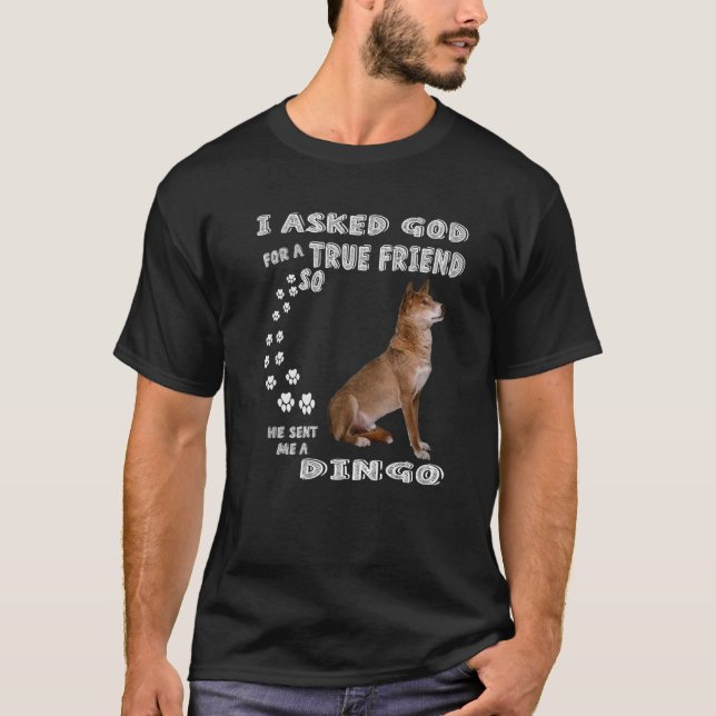 T-shirt Canis Lupus Dingo Dit Maman, Dingo Pet Papa Imprim (Devant)