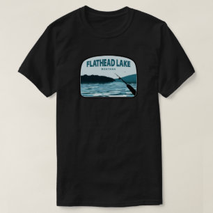 T-shirt Canne à pêche du lac Flathead Montana