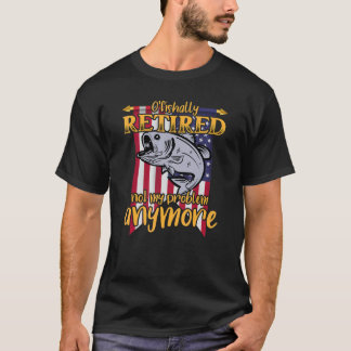 T-shirt Canne à pêche retirée officiellement et drapeau am