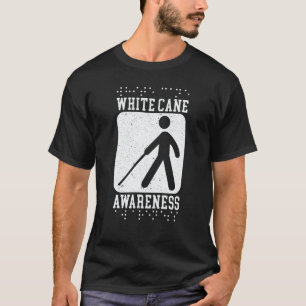 T-shirt Canne Blanche Sensibilisation Braille Malvoyants  