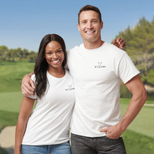 T-shirt Canne de golf personnalisée classique avec nom