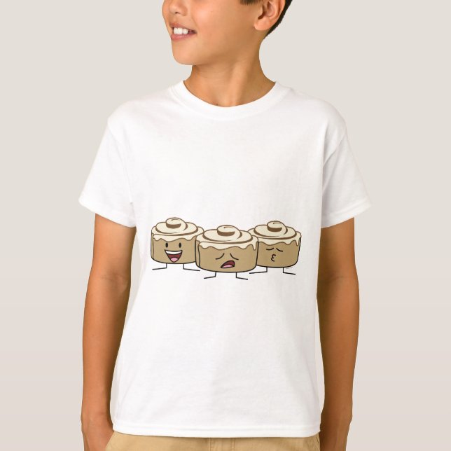 T-shirt Cannelle de sourire mignonne heureuse Rolls (Devant)